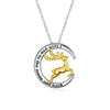 Sterling Silver Deer and Moon Silver Necklaces