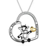 Sterling Silver (925) and Cubic Zirconia Cute Cow 