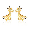 Sterling Silver (925) Cute Giraffe Stud  Hypoallergenic Earrings