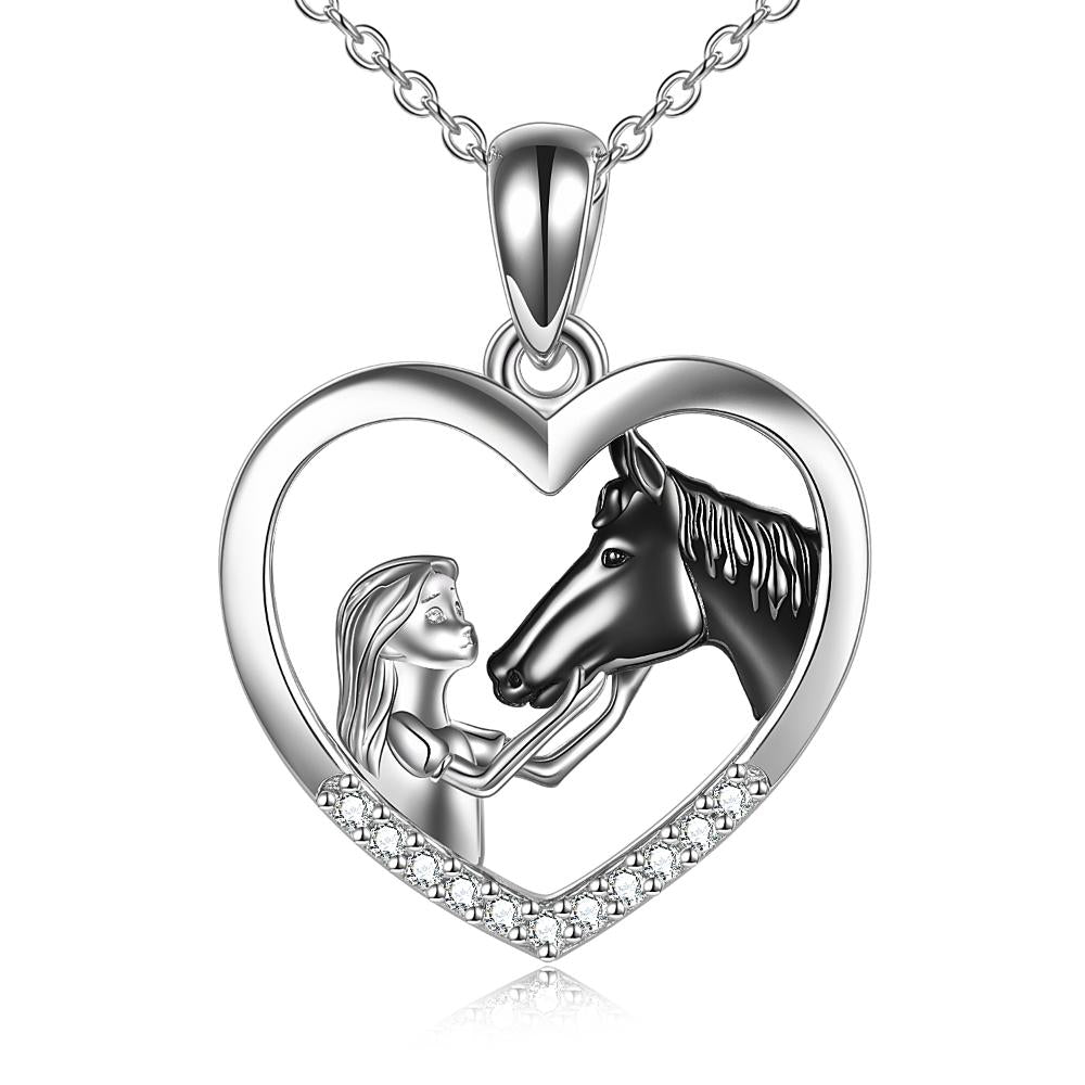 LIKEYO Horse Necklace for Girls - S925 Sterling Silver Horse Necklace,  Horse Gifts for Girls 10-12, Horse Jewelry for Women, Girls Horse necklace  for