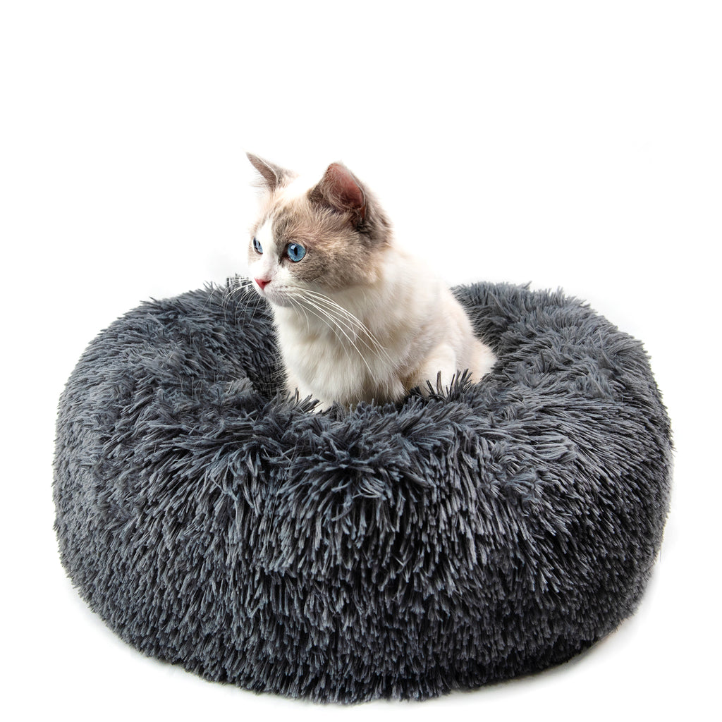 Pet Beds for Cats, Anti Anxiety Fluffy Dog Bed Cuddler with Anti-Slip & Water-Resistant Bottom, Washable Calming Dog Bed for Small Medium Pets , Amazon Platform Banned