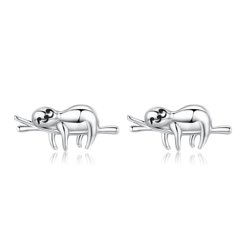 Sterling Silver Sloth Earrings Animal Stud Sloth Gifts for Women