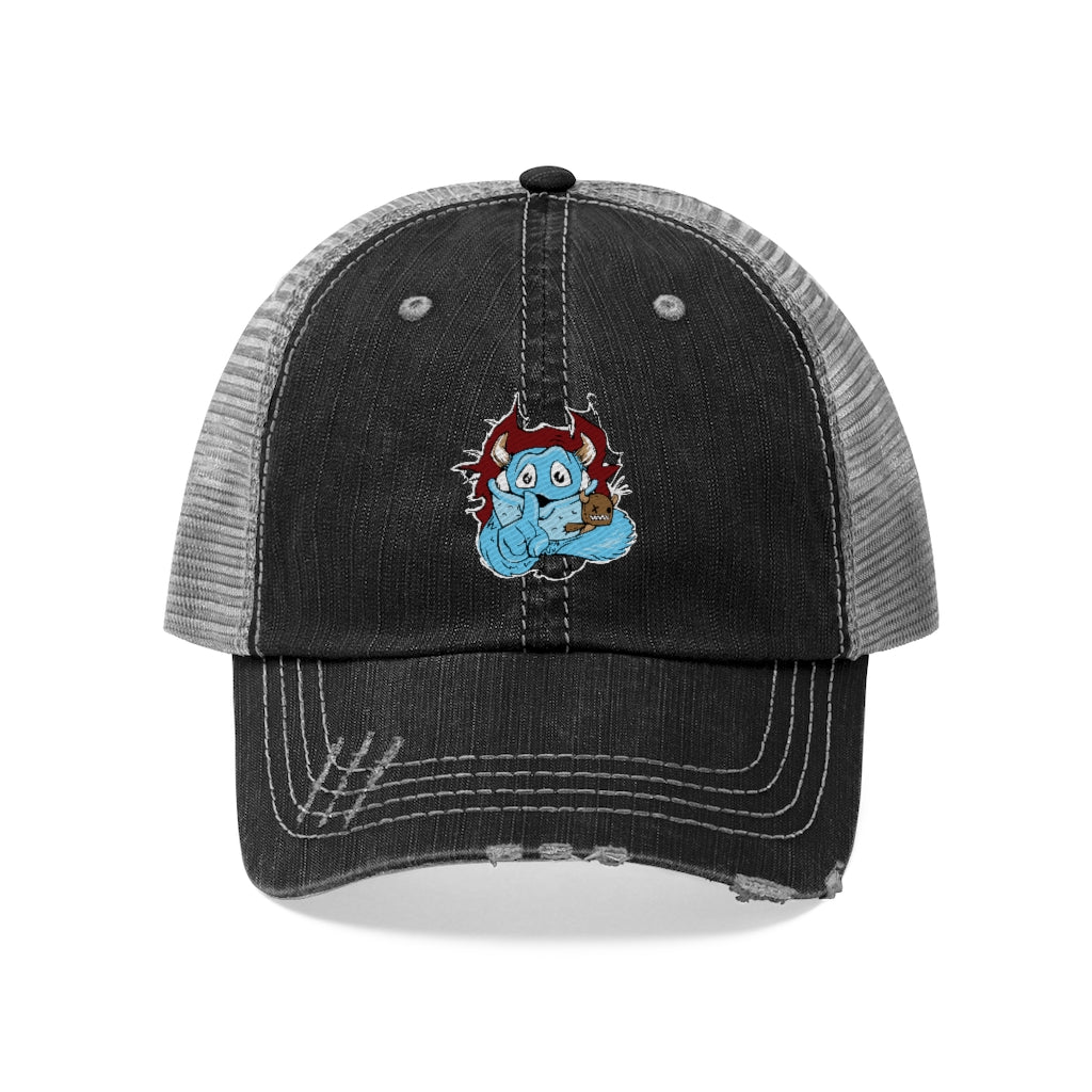 Unisex Trucker Hat With Cute Monster